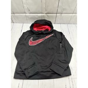 Nike Dri Fit Youth Girls Black Hoodie W/Pink Logo M